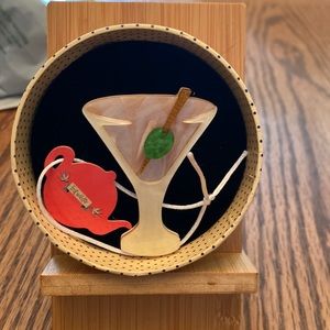 Erstwilder Martini brooch. Comes with original box and tags. Never worn.